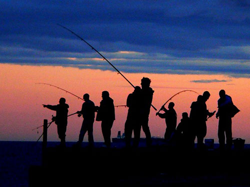 Рыбалка с берега на озере Балхаш